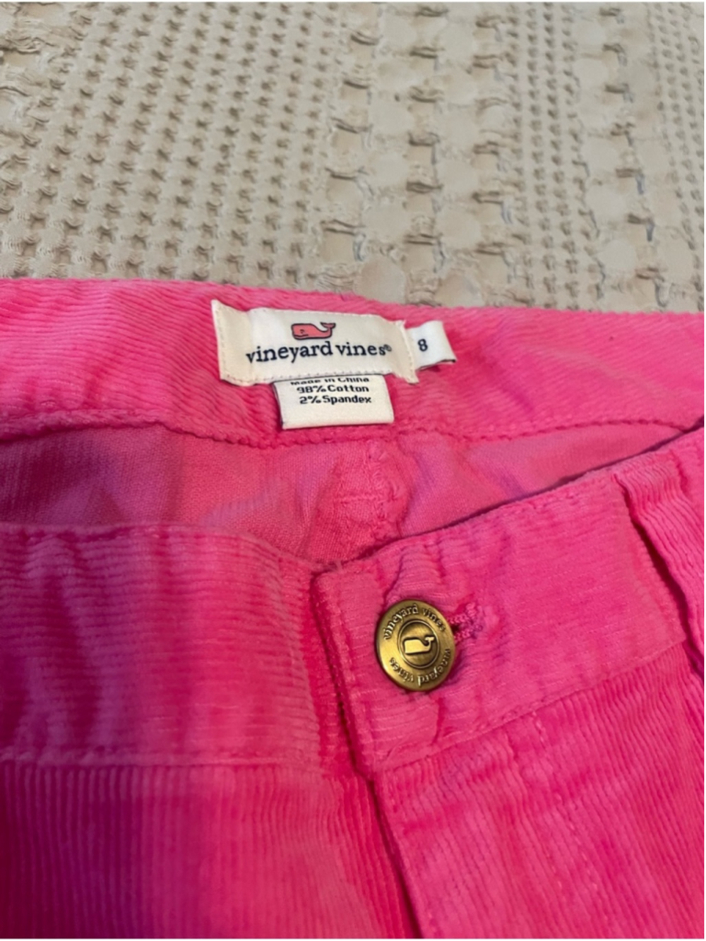 Vineyard vines hot pink corduroy jeans - Picture 3 of 5